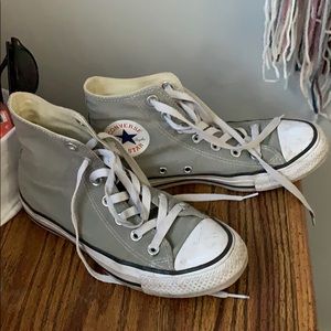Awesome green grey high top converse size 7 women